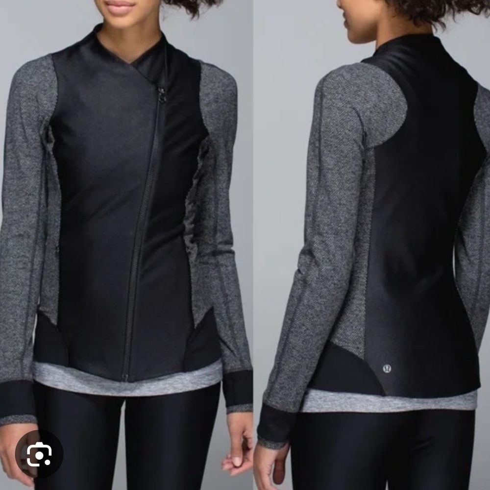 Lululemon Athletica Black and Gray Utility Jacket. #2209B